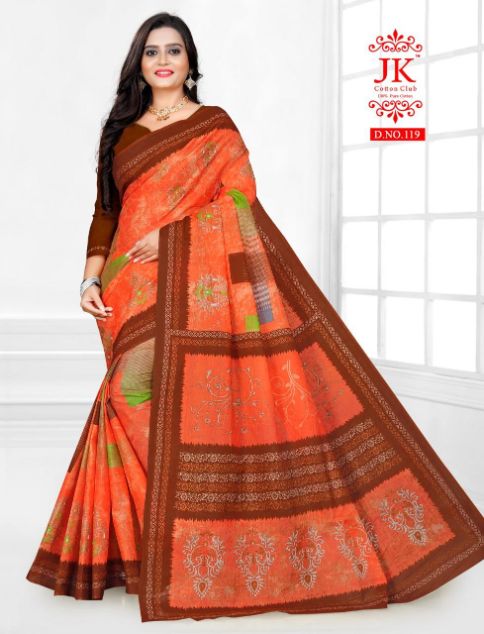 Jk Karishma 1 Casual Daily Wear Cotton Printed Latest Saree Collection